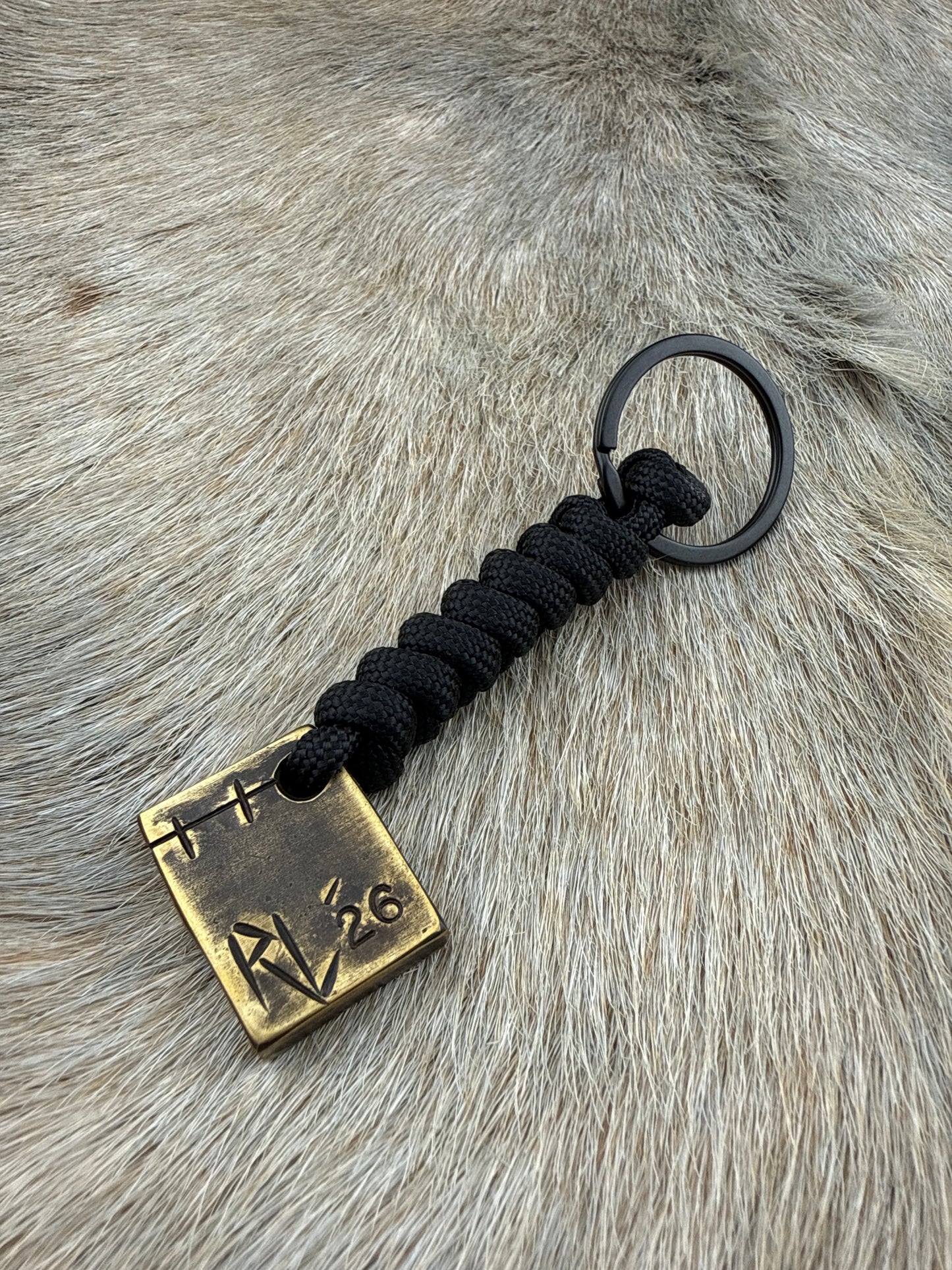 Keychain: Brass FrankenSkull