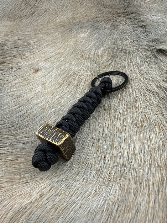 Keychain: Hammered Brass