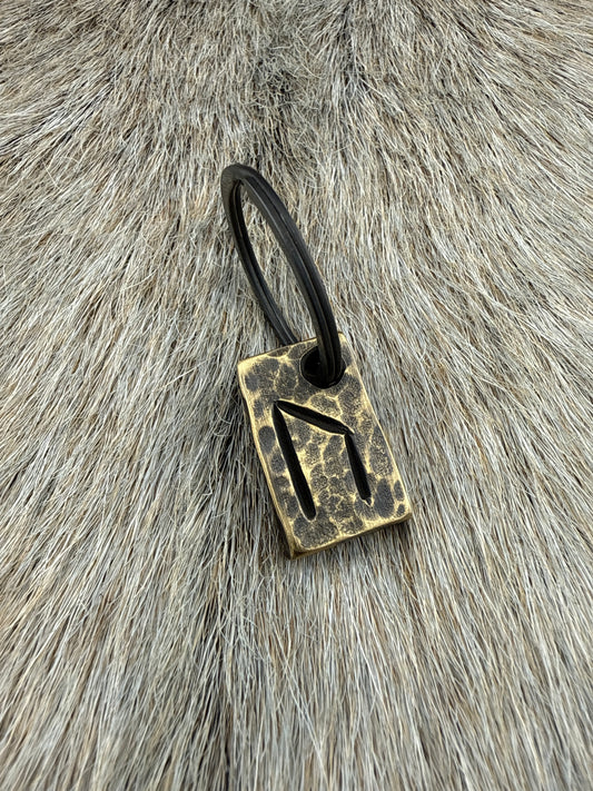 Keychain: Brass Uruz Rune