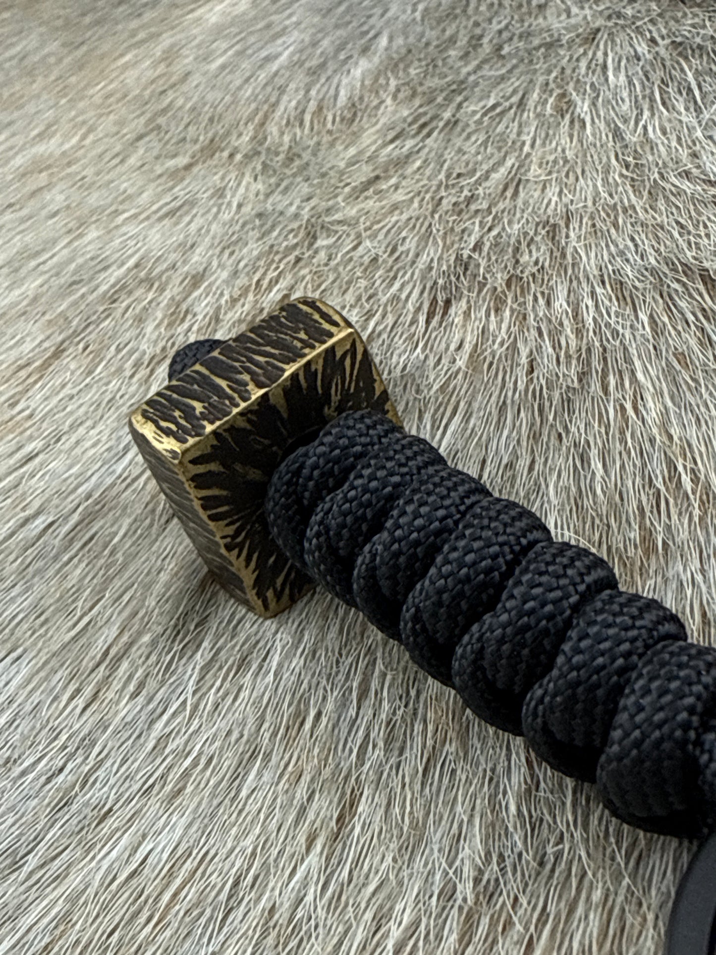 Keychain: Hammered Brass