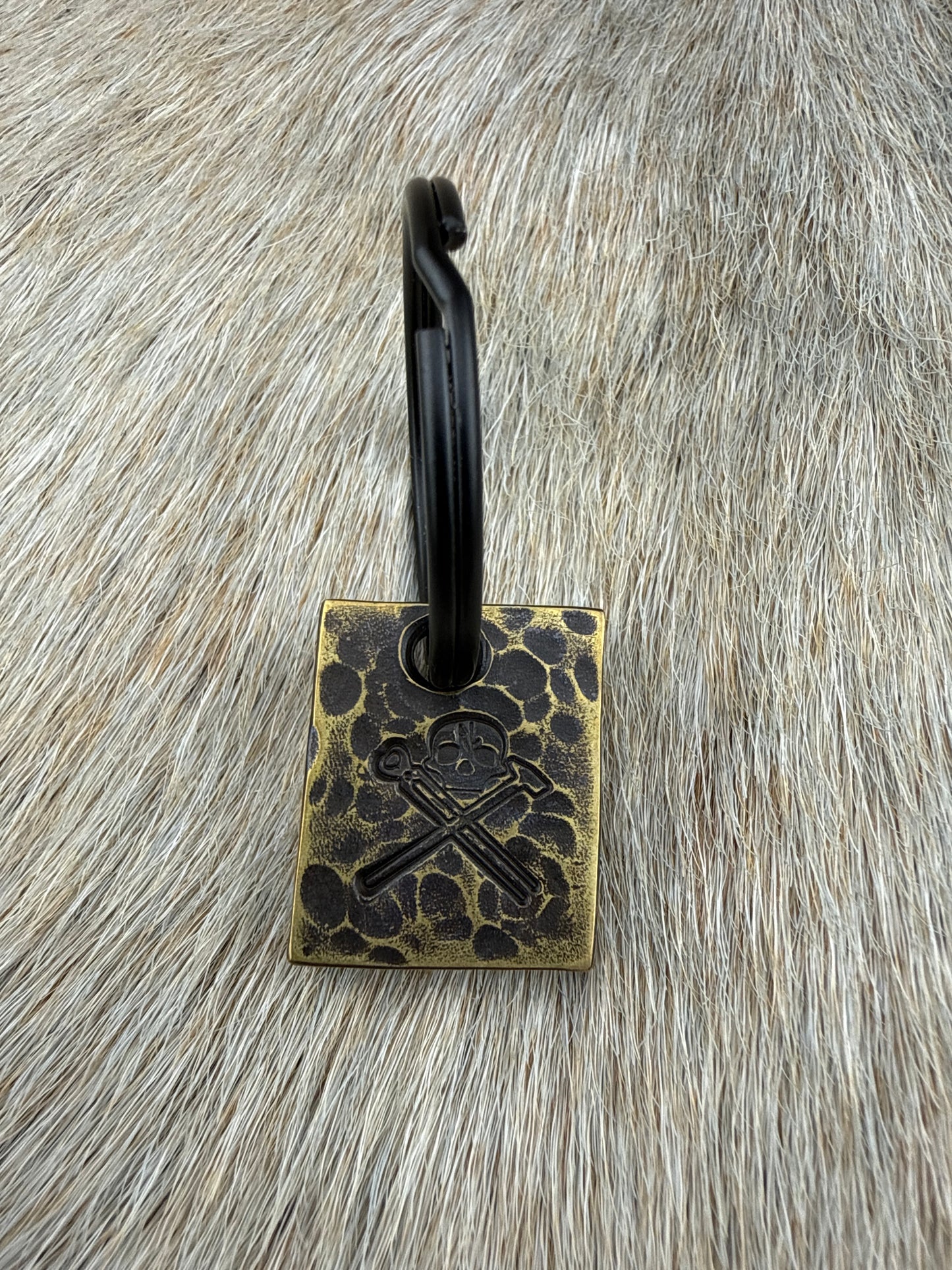Keychain: Brass RustLand Logo