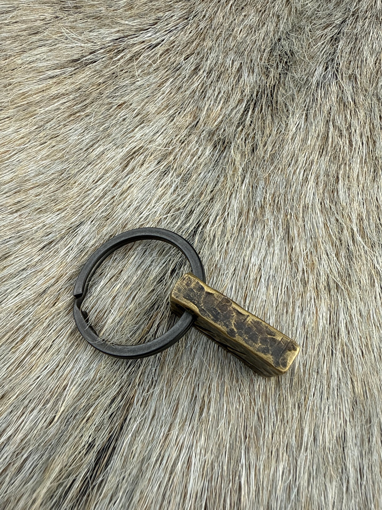 Keychain: Brass Ansuz Rune